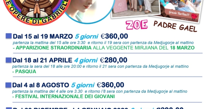 Pellegrinaggi a Medjugorje 2025